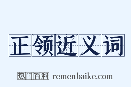 正领近义词是什么意思的图片